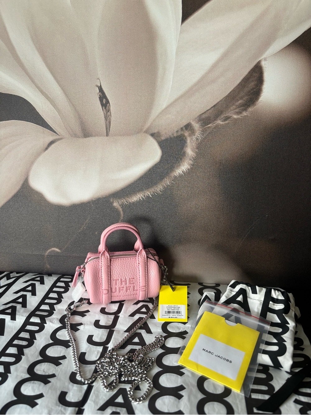 Marc Jacobs Pink Mini The Duffle Pebbled Leather Crossbody Bag - Picture 2 of 10
